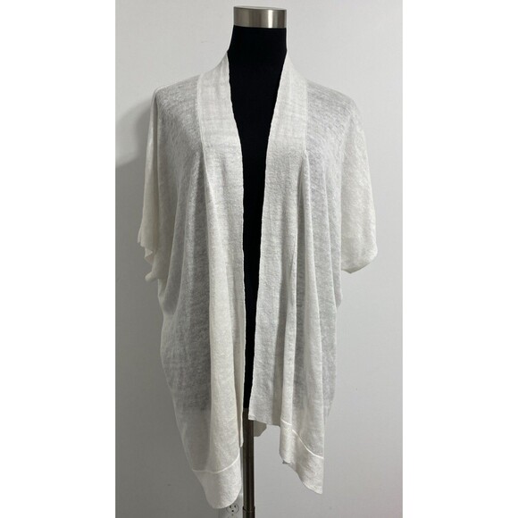 Eileen Fisher Sweaters - Eileen Fisher Cardigan Sweater Women's XL Cream Ivory 100% Linen Open Front